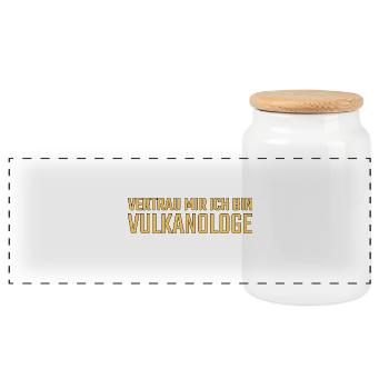 Volcanologue Faites-moi confiance Volcanologie - Boîte à biscuits avec couvercle en bois - blanc - Devant