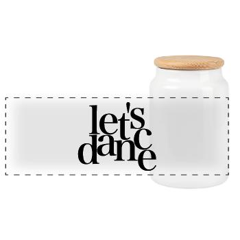 let's dance - black - Danceshirt - Panorama Keksdose mit Holzdeckel - Weiß - Vorne