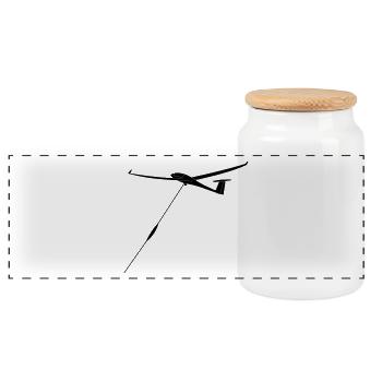 planeurs de lancement treuil - Boîte à biscuits avec couvercle en bois - blanc - Devant