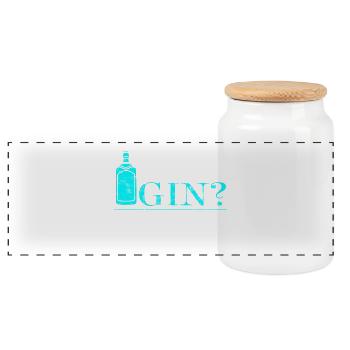 To Gin or not to Gin? That is a stupid question! - Panorama Keksdose mit Holzdeckel - Weiß - Vorne