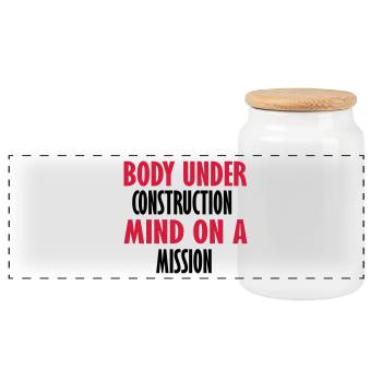 esprit sur une mission - Boîte à biscuits avec couvercle en bois - blanc - Devant