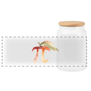 Pi Day Math Science Gifts, Pi Sign. Math Lovers - Panorama Keksdose mit Holzdeckel - Weiß - Vorne