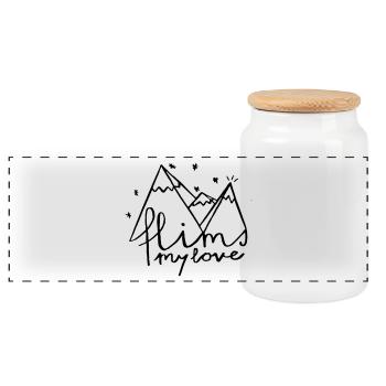 Flims Suisse montagnes - Boîte à biscuits avec couvercle en bois - blanc - Devant