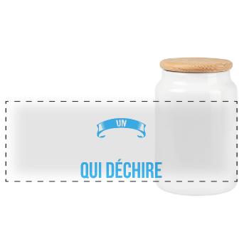 je suis un Beau frère qui déchire cadeau humour - Boîte à biscuits avec couvercle en bois - blanc - Devant