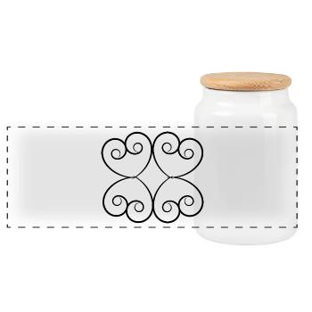 CŒUR. CŒURS. SAINT VALENTIN. LOVE. AMOUR. HEART - Boîte à biscuits avec couvercle en bois - blanc - Devant