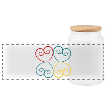 CŒUR. CŒURS. SAINT VALENTIN. LOVE. AMOUR. HEART - Boîte à biscuits avec couvercle en bois - blanc - Devant