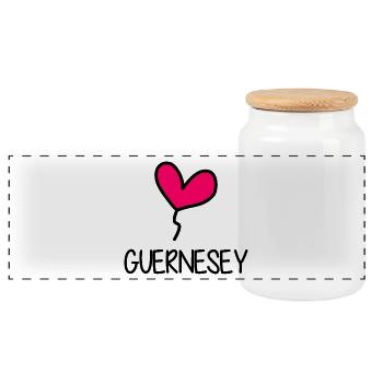 GUERNESEY - Boîte à biscuits avec couvercle en bois - blanc - Devant