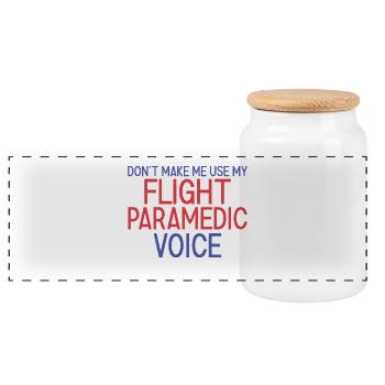 Flight Paramedic Voice Air Rescue - Panoramic Cookie Jar with Wooden Lid - white - Front