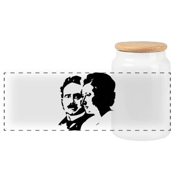 Luxemburg Liebknecht - Panorama Keksdose mit Holzdeckel - Weiß - Vorne