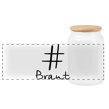 #Braut hen party stag night - Panoramic Cookie Jar with Wooden Lid - white - Front