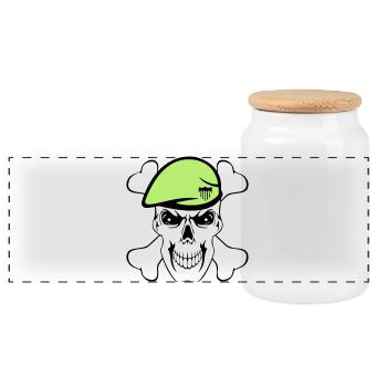 Chemise de fête, Fêtes, Carnaval, Mercenaires (25) - Boîte à biscuits avec couvercle en bois - blanc - Devant