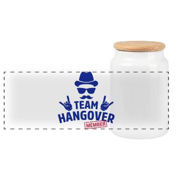 team hangover member hipster - Panorama Keksdose mit Holzdeckel - Weiß - Vorne