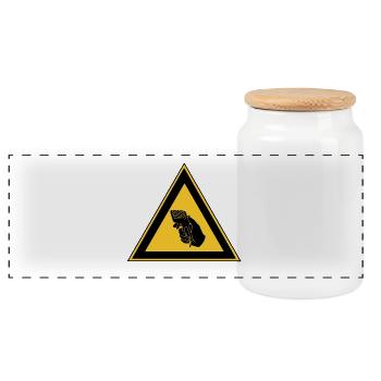 Slotracer gun regulator - Panoramic Cookie Jar with Wooden Lid - white - Front