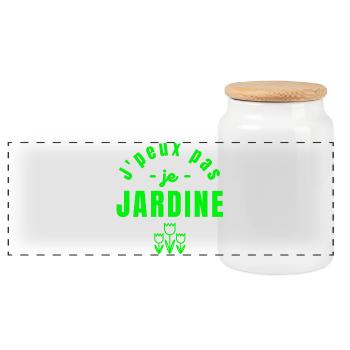 jardin, jardinage, fan de jardinage - Boîte à biscuits avec couvercle en bois - blanc - Devant