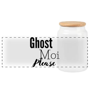 Ghost - Panoramic Cookie Jar with Wooden Lid - white - Front