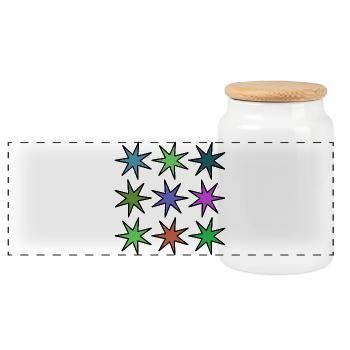 NOËL. ANNEE. ANNIVERSAIRE. RETRAITE. FÊTE DES PERE - Boîte à biscuits avec couvercle en bois - blanc - Devant