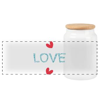 NOËL. ANNEE. ANNIVERSAIRE. RETRAITE. FÊTE. COEUR. - Boîte à biscuits avec couvercle en bois - blanc - Devant
