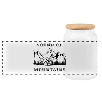 Sound of Mountains - Panorama Keksdose mit Holzdeckel - Weiß - Vorne