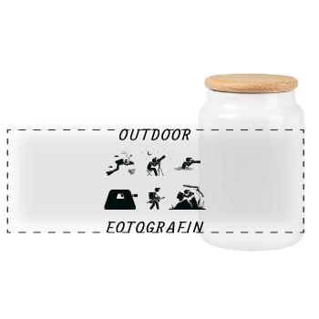 Outdoor Fotografin - Panorama Keksdose mit Holzdeckel - Weiß - Vorne