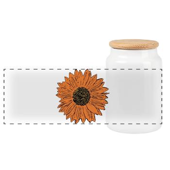 Mother's Day Gift Mother's Day Gift Idea - Panoramic Cookie Jar with Wooden Lid - white - Front