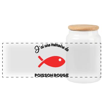 POISSON. MEMOIRE. SARDINE. POISSON D'AVRIL. MER - Boîte à biscuits avec couvercle en bois - blanc - Devant