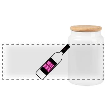 WINE BRIDE - Panorama Keksdose mit Holzdeckel - Weiß - Vorne