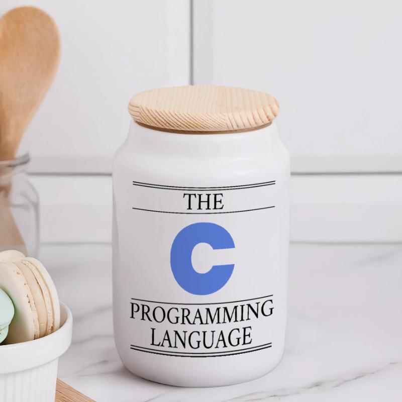 The C Programming Language Panorama Keksdose mit Holzdeckel