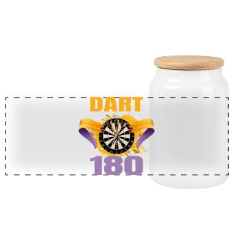 Dart 180 - Panorama Keksdose mit Holzdeckel - Weiß - Vorne