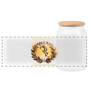 Eishockey Champion - Panorama Keksdose mit Holzdeckel - Weiß - Vorne