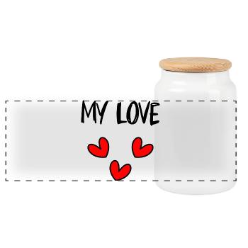 LIEBE. PAAR. GERADE VERHEIRATET. Junggesellinnenabschied. VALENTINSTAG - Panorama Keksdose mit Holzdeckel - Weiß - Vorne