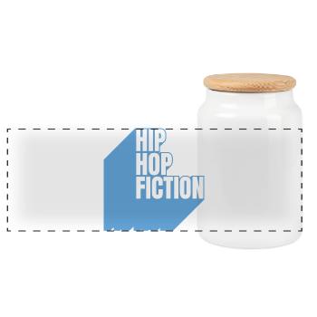 Fiction hip-hop - Boîte à biscuits avec couvercle en bois - blanc - Devant