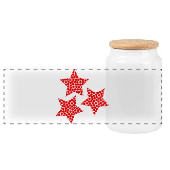 ALLES GUTE ZUM NEUEN JAHR. SILVESTER. NEUJAHR - Panorama Keksdose mit Holzdeckel - Weiß - Vorne