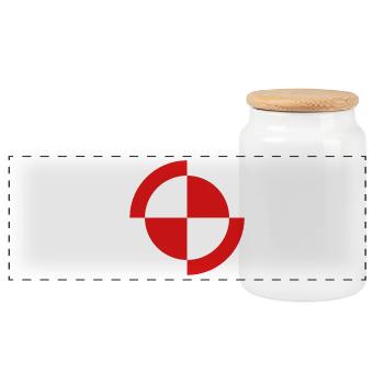échiquier KOŁO PL Blanc Rouge Pologne Pologne - Boîte à biscuits avec couvercle en bois - blanc - Devant