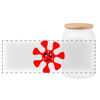 anniversary. Anniversary Decade. humor. funny - Panoramic Cookie Jar with Wooden Lid - white - Front