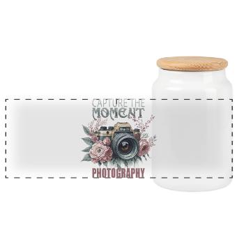 Capture the Moment - Panorama Keksdose mit Holzdeckel - Weiß - Vorne