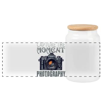 Capture the Moment - Panorama Keksdose mit Holzdeckel - Weiß - Vorne