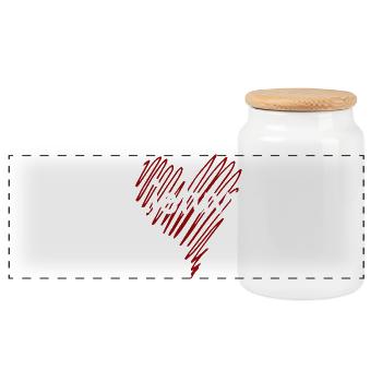 I love Lithuania, Lithuanian pride - Panoramic Cookie Jar with Wooden Lid - white - Front
