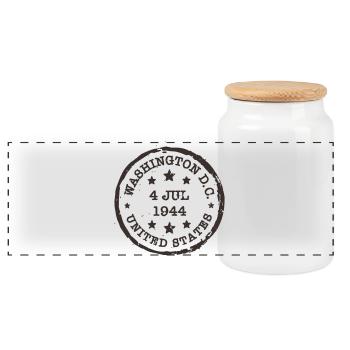 Vintage Washington USA Travel Postmark Design - Boîte à biscuits avec couvercle en bois - blanc - Devant