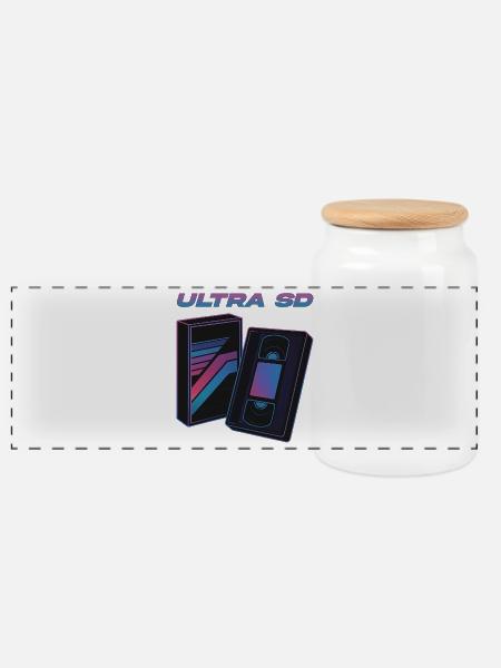 Ultra SD - Panorama Keksdose mit Holzdeckel - Weiß