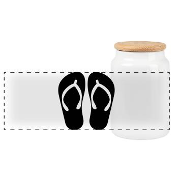 Flip-Flops - Panorama Keksdose mit Holzdeckel - Weiß - Vorne
