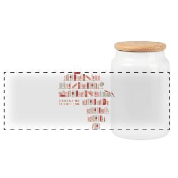 Black History Month - Panoramic Cookie Jar with Wooden Lid - white - Front