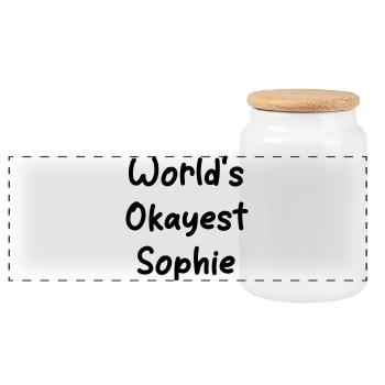 Sophie la plus correcte du monde - Boîte à biscuits avec couvercle en bois - blanc - Devant