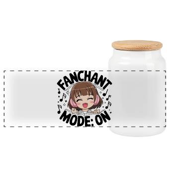 K-Pop Fanchant Korea Musik - Panorama Keksdose mit Holzdeckel - Weiß - Vorne