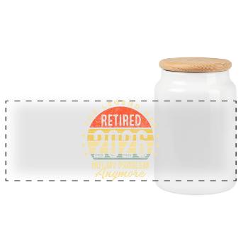 La légende a pris sa retraite en 2026, ce n’est plus mon problème - Boîte à biscuits avec couvercle en bois - blanc - Devant
