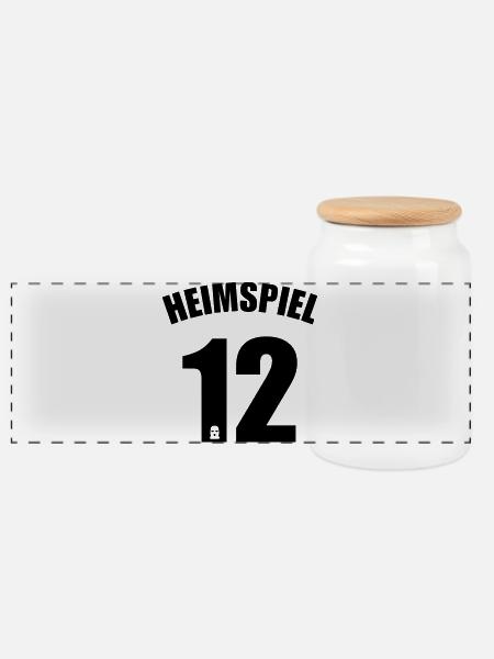 Heimspiel - Panorama Keksdose mit Holzdeckel - Weiß