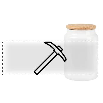 piolet - Boîte à biscuits avec couvercle en bois - blanc - Devant
