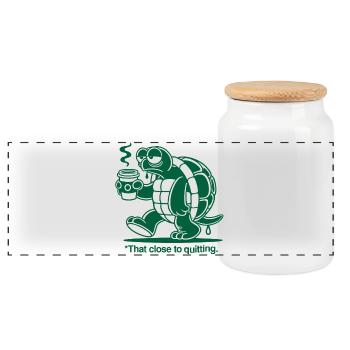 Grosse Fatigue - Boîte à biscuits avec couvercle en bois - blanc - Devant