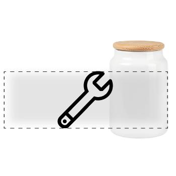 Clé bricolage - Boîte à biscuits avec couvercle en bois - blanc - Devant