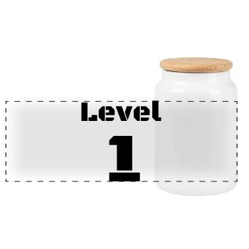 Level 1 - Panorama Keksdose mit Holzdeckel - Weiß - Vorne