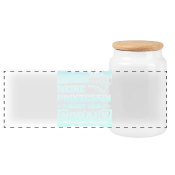 Cadeau pour Noraly - Boîte à biscuits avec couvercle en bois - blanc - Devant